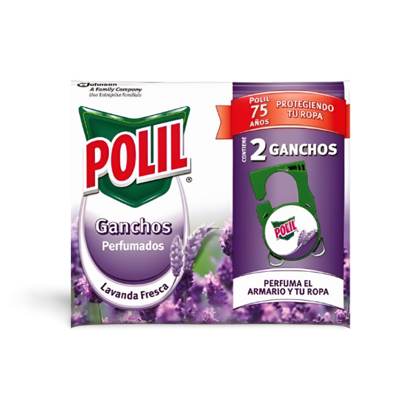 Polil ganchos perfumados aroma Lavanda Fresca 2 unidades