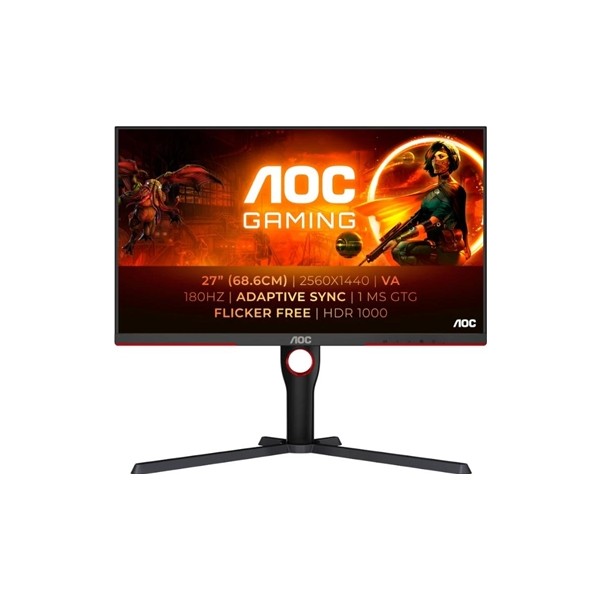 Aoc q27g3xmn monitor 27" qhd 180h 2hdmi dp aa